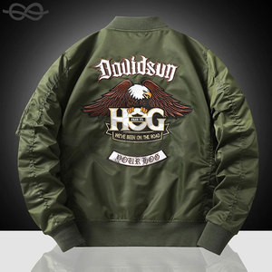 Veste de vol pour hommes WorkwearPrintemps Automne Pilote Baseball Uniforme Tactical Flight Suit Brodé Heavy Industry Details Stylish - Product Image 3