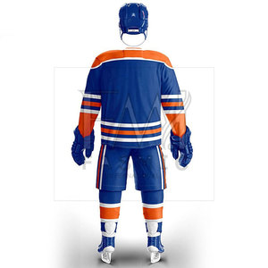 Conjunto de uniforme de hockey sobre hielo para hombre de poliéster 100% con pantalones cortos Diseña tu propio logotipo de nombre de equipo solo usado - Product Image 3