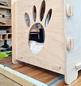 Casa para Gatos de Madera para Interiores XWOOD con Amplio Balcón, Castillo, Torre, Casa de Juegos Desmontable para Gatitos CH12 - Product Image 3