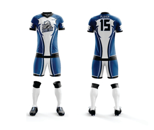Ensemble d'uniformes de football personnalisés par sublimation pour adultes, comprenant un maillot d'entraînement, vêtements de sport unisexes, short léger, respirant et à séchage rapide - Product Image 5