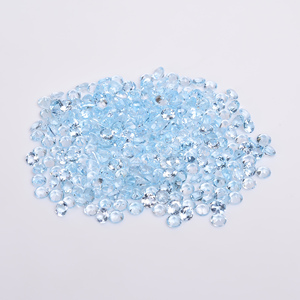 Piedra preciosa suelta azul Natural de corte brillante de Topacio azul cielo para la fabricación de joyas de alta calidad 0,35 quilates tamaño calibrado 4,0x4,0x3,0 - Product Image 2