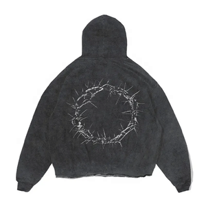 เสื้อฮู้ดผ้าฝ้าย100% โอเวอร์ไซส์สำหรับผู้ชายสินค้ามาใหม่ - Product Image 4