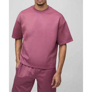 Streetwear été Logo personnalisé sport hommes survêtement t-shirt short ensemble décontracté 100% coton deux pièces shorts ensembles pour hommes - Product Image 3