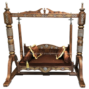 Columpio de León de Madera Estilo Maharajá DSTExports, Madera de Teca Vintage Desmontable, Decoración Tradicional para el Hogar, Jhula Australia - Product Image 6