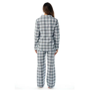 Ropa de dormir a rayas de talla grande para mujer de calidad superior diseño personalizado mangas completas Slim Fit suave transpirable para verano invierno - Product Image 2