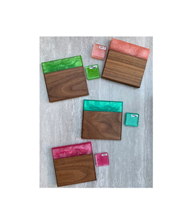 Sous-verre en résine et bois avec la meilleure couleur de résine et sous-verre moderne meilleur 4 pièces sous-verre en résine de bois produits de vente - Product Image 5