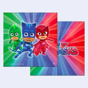 Servilletas de Fiesta de Pj Masks, 33X33Cm, 20 Piezas por Bolsa, para Decoración de Mesa en Fiestas de Cumpleaños Infantiles - Product Image 1