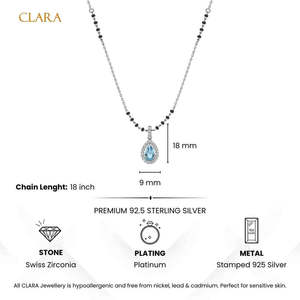 Compre un Mangalsutra de Plata Pura con Baño de Oro, Cadena de Perlas y Diamantes, Estilo Étnico Religioso, Regalo Perfecto para su Esposa - Product Image 6