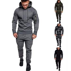 Vente en gros de ensembles de survêtements pour hommes avec logo personnalisé tenues de jogging survêtements personnalisés pour hommes survêtements d'entraînement Gym Slim Fit pour hommes - Product Image 2