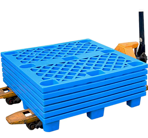 Fournisseur de palettes en plastique antidérapantes à bas prix, palettes Euro en HDPE robustes à neuf pattes, 3 rails RO - Product Image 3