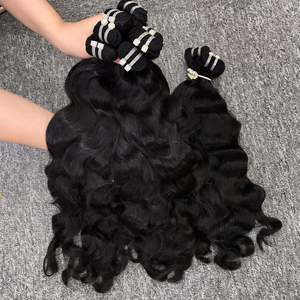 ผมมนุษย์หยักศกธรรมชาติจากประเทศกัมพูชาผมสำหรับผู้หญิงจากเวียดนามสีดำ - Product Image 2