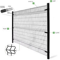 Offre Spéciale de haute qualité enduit de poudre 3D treillis métallique incurvé treillis soudé galvanisé pour la clôture de jardin