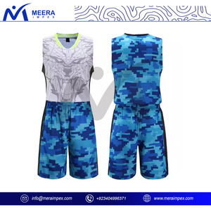 Conjunto de uniforme de camiseta y pantalones cortos de baloncesto para hombre de alto rendimiento con logotipo personalizado, tela transpirable, diseño de kit de equipo de ropa deportiva OEM - Product Image 2