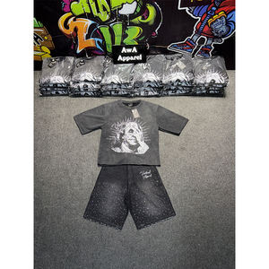 ชุดเสื้อยืดและกางเกงขาสั้นลำลองสำหรับผู้ชายสำหรับฤดูร้อนพิมพ์ลายดิจิทัลแบบแห้งเร็วคุณภาพสูงทุกขนาด - Product Image 1