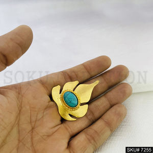 Conjunto de joyería chapada en oro SKU7254 Pendiente de diseñador Anillo colgante Pendiente de alambre de oreja Conjunto de joyería de diseñador de flores únicas - Product Image 5