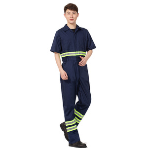 Uniforme de trabajo de alta visibilidad de dos tonos para hombre, ropa reflectante de seguridad de algodón y poliéster impermeable de alta visibilidad - Product Image 4