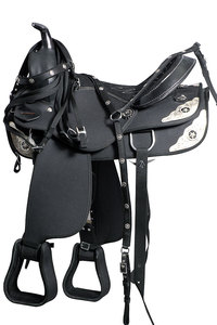 Selle de cheval en cuir Cordura synthétique léger classique fait à la main Sports équestres Trail Tack Western Style Barrel Racing - Product Image 2