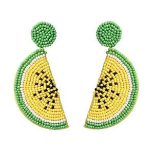 Premium Luxe Inde Perlé Broderie Fruits Boucles D'oreilles Élégant Travail Manuel Nouveau Design À La Mode Élégant et Mignon - Product Image 3