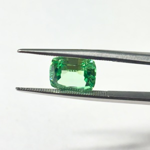 Zafiro Verde Cultivado en Laboratorio, Forma de Cojín, Facetado, Piedras Preciosas Sueltas para Joyería, Proceso de Fusión por Llama, Corindón, 10x14 mm - Product Image 4