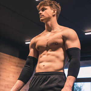 Logo personnalisé Sports Compression Protection Fitness Gym Manchons de coude Manchons de coude de haute qualité - Product Image 4