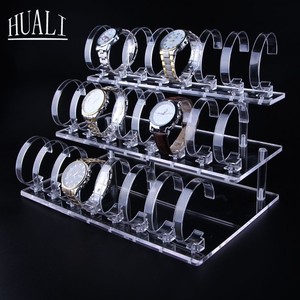 Phong cách hiện đại 1-kệ cho <span class=keywords><strong>Acrylic</strong></span> đồng hồ hiển thị đứng rõ ràng xem Bàn Chủ tổ chức trưng bày đồng hồ của bạn - Product Image 6