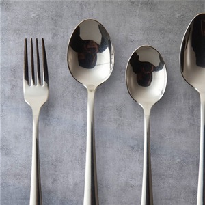 Juego de cubiertos de lujo de alta calidad, cubiertos de boda, acero inoxidable 304, champán, Plata para restaurante y hogar con espejo - Product Image 2