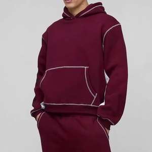 Survêtement personnalisé 100% coton pour hommes, pantalons de survêtement à capuche baggy, ensembles de jogging, survêtements en polaire lourde, polaire baggy fabriquée - Product Image 4