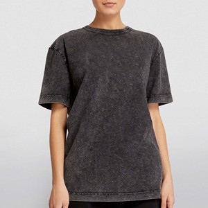 Mujeres lavado ácido camisetas ropa nuevo estilo al por mayor de secado rápido personalizado mujeres lavado ácido camisetas - Product Image 4