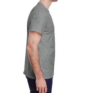 T-shirt de fitness de couleur unie pour hommes Chemise d'entraînement respirante coupe ajustée pour la course à pied Sports Activewear Summer Tee - Product Image 2