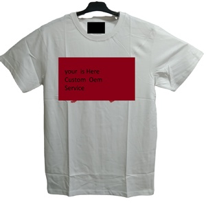 Camiseta con estampado de algodón 100% personalizado, camiseta en blanco con hombros caídos, camiseta de manga corta de gran tamaño, ropa de calle, camiseta elegante para hombre - Product Image 1