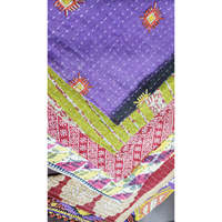 Serviettes de table carrées réversibles en coton 100% à imprimé floral indien, tissu Kantha pour la maison, serviettes de table pour le dîner