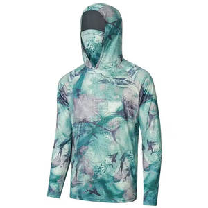 Sudadera CON CAPUCHA DE PESCA transpirable de manga larga UPF 50 de alta calidad, logotipo personalizado, impresión por sublimación, protección solar de secado rápido - Product Image 3