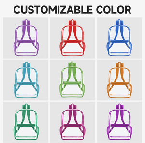 <span class=keywords><strong>Sac</strong></span> <span class=keywords><strong>à</strong></span> <span class=keywords><strong>dos</strong></span> pour collégiens en PVC transparent <span class=keywords><strong>renforcé</strong></span> rouge durable avec poches latérales en filet - Product Image 6