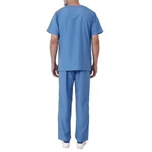 Le doux réutilisable été hôpital gommage costumes extensible respirant hommes ensembles soins infirmiers gommage uniforme à vendre au meilleur prix OEM - Product Image 3