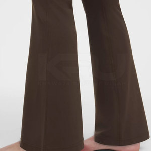Pantalon de jogging évasé à taille élastique, en tissu tricoté doux et respirant, écologique, séchage rapide, coupe ample, design confortable, idéal pour le yoga et le Pilates - Product Image 6