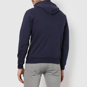 เสื้อฮู้ดพิมพ์ลายไหล่โอเวอร์ไซส์ของผู้ชายผ้าคอตตอน100% สีทึบออกแบบได้ตามต้องการ - Product Image 4