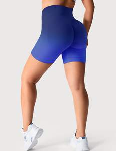 Short de yoga écologique sans couture taille haute pour femmes Leggings d'entraînement Active Stretch Gym Fitness vêtements de sport recyclés - Product Image 2