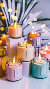 Bougie parfumée en cire de soja dans un bocal en verre ambré pour le Ramadan et l'Aïd, décoration d'intérieur, aromathérapie, cadeau, longue durée de combustion, luxe, vente en gros, nouvel article 2026 - Product Image 3