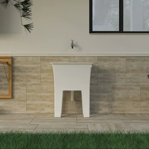 Mongardi อ่างแบบมีฐานทำจากเรซิน PP ฉีด100% ดีไซน์ทันสมัยคุณภาพแบบอิตาลีประกอบง่ายโต๊ะเครื่องแป้งในห้องน้ำโรงแรม - Product Image 1