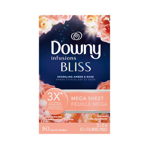 Downy truyền máy sấy tấm giặt làm mềm vải, bình tĩnh mùi hương, hoa oải hương & Vanilla đậu, 200 đếm - Product Image 3
