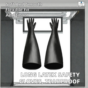 Guantes de Seguridad Resistentes a Ácidos y Álcalis, Protección Química, Mezcla de Goma y PVC, Forro Sintético de Algodón, Impermeables y Resistentes a la Abrasión - Product Image 5