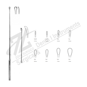Luer-Koerte Gall Stone Scoop 5,5mm 32.cm Básico Quirúrgico Acero inoxidable Gall Stone Forcep Luer Korte Scoop Eliminación de piedras de Gall - Product Image 6