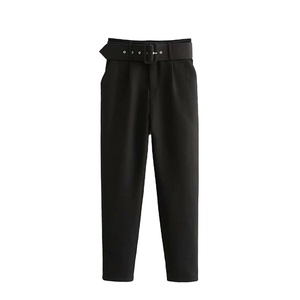 New Fashionable Clothing Summer Women Belt Loose Casual Straight-leg Pants Trousers High Quality Unisex Style For Men <b>Low</b> Price - Product Image 3
