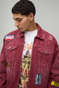 Chaqueta de Mezclilla Gruesa de Poliéster/Algodón con Cierre, Estilo Casual y Ecológico para Invierno, con Lavado Claro - Product Image 4