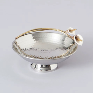 Heavyweight Metal Dates <b>Bowl</b> Ensuring Stability For <b>Serving</b> Assorted Dry Fruits During <b>Large</b> Gatherings - Product Image 1