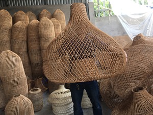 โคมไฟแขวนเพดานหวายสไตล์มินิมอลลิสต์โคมไฟระย้าสำหรับแขวนตกแต่งโรงแรมใหม่ปี2025 - Product Image 5