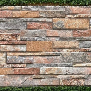 Panneau mural en céramique de haute qualité aspect pierre ardoise multicolore Style design moderne pour décorations de maison de jardin intérieur extérieur - Product Image 1