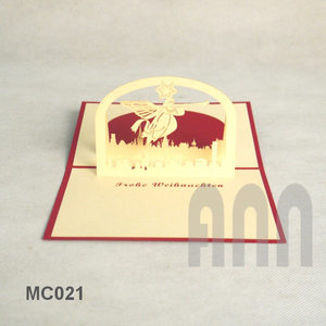 Cartes de vœux traditionnelles 3D Pop-up découpées au laser, vernis mat, papier imprimé offset, cadeau souvenir du Vietnam - Product Image 5