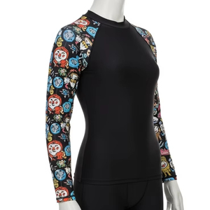 Girls Polyester Nylon Rash Guard with Silk Screen Printing Soft Stretch Fabric <b>UV</b> <b>Protection</b> <b>Swimwear</b> Sports Water Clothing - Product Image 4