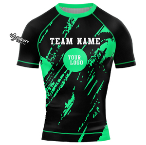 Rash Guard personnalisé Grappling Jiu Jitsu brésilien Dames Enfants Hommes MMA Rash Guard - Product Image 6